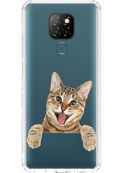 General Mobile Gm 20 Uyumlu Şaşkın Kedi Desenli Silikon Kılıf