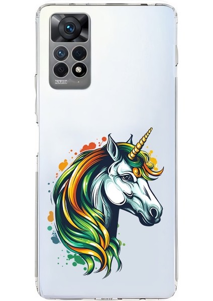 Xiaomi Redmi Note 11 Pro 4g Uyumlu Gökkuşağı Unicorn Desenli Silikon Kılıf