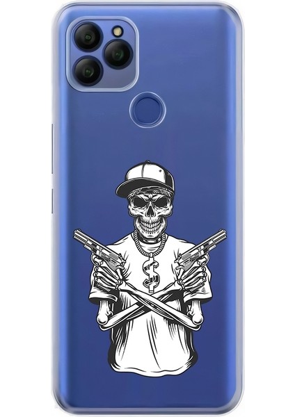 General Mobile Gm 21 Uyumlu Iskelet Silah Desenli Silikon Kılıf