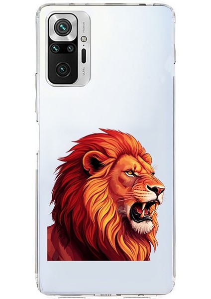 Xiaomi Redmi Note 10 Pro Uyumlu Güçlü Aslan Desenli Silikon Kılıf