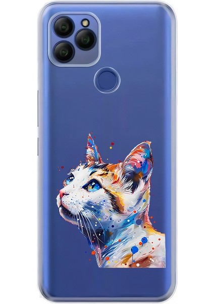 General Mobile Gm 21 Uyumlu Uzaylı Kedi Desenli Silikon Kılıf