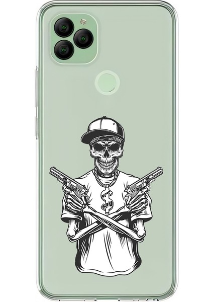 General Mobile GM22 Uyumlu Iskelet Silah Desenli Silikon Kılıf