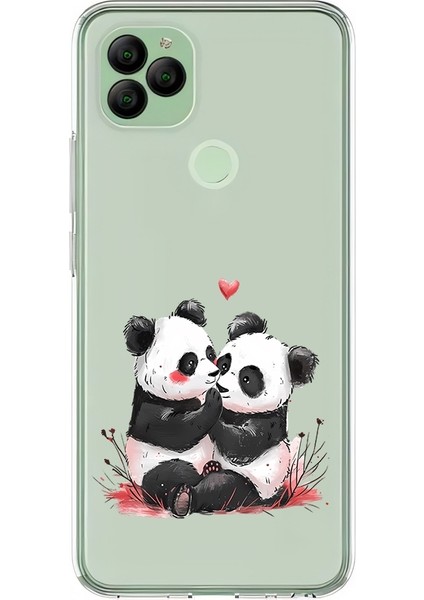 General Mobile GM22 Uyumlu Aşık Pandalar Desenli Silikon Kılıf