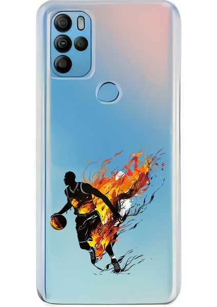 General Mobile Gm 21 Pro Uyumlu Ateş Basketbolcu Desenli Silikon Kılıf