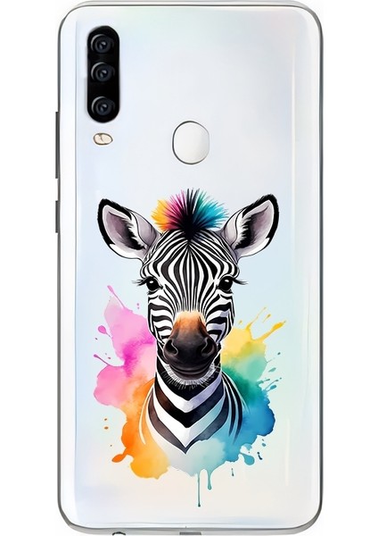 General Mobile Gm 20 Pro Uyumlu Renkli Zebra Desenli Silikon Kılıf