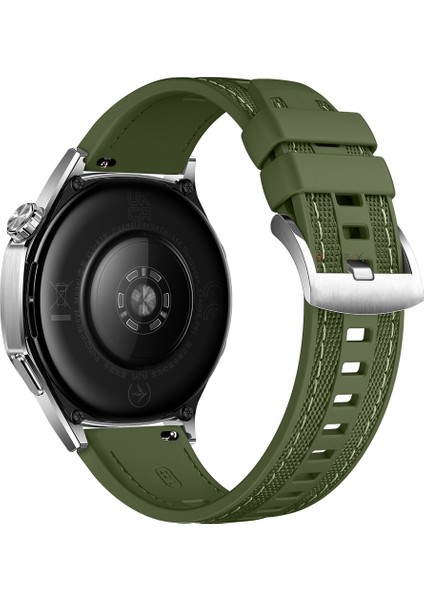 Huawei Watch Gt5 46MM ile Uyumlu Metal Tokalı Dikiş Detaylı Şık Dokuma Silikon Kordon fiyatları