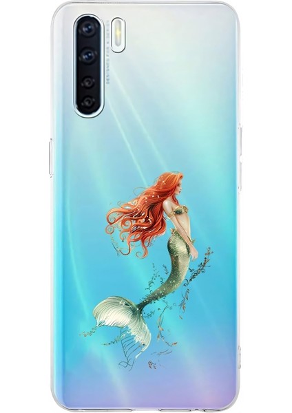 Oppo A91 Uyumlu Deniz Kızı Desenli Silikon Kılıf