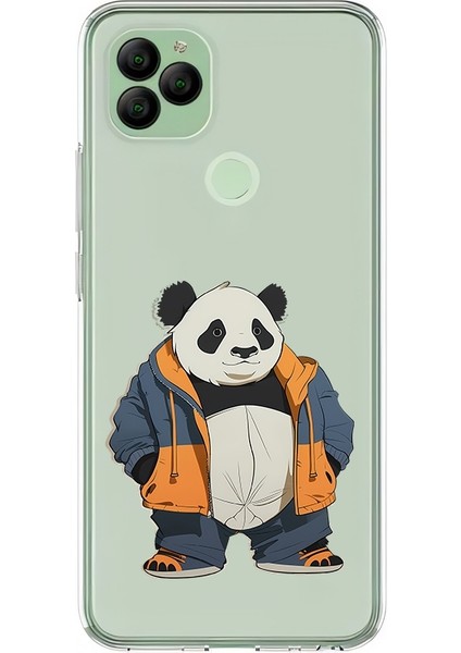 General Mobile GM22 Uyumlu Panda Montlu Desenli Silikon Kılıf