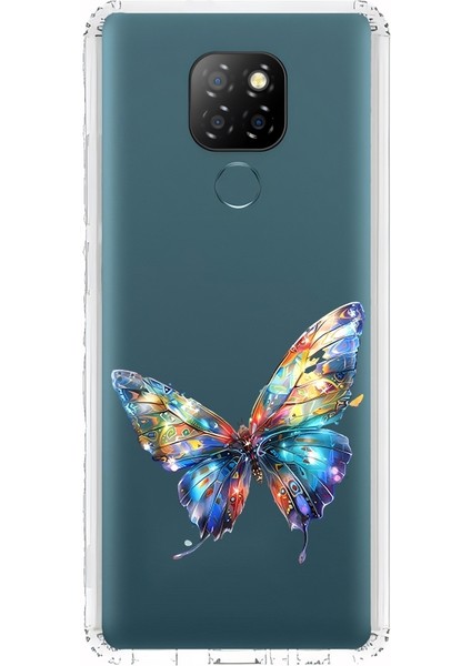 General Mobile Gm 20 Uyumlu Parlak Kelebek Desenli Silikon Kılıf
