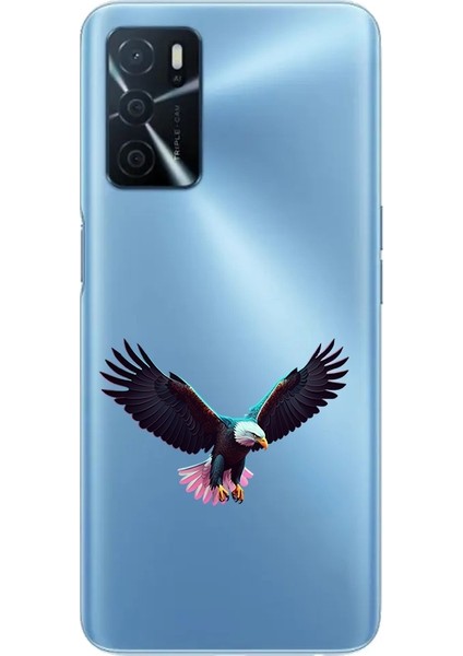 Oppo A55 Uyumlu Kartal Desenli Silikon Kılıf