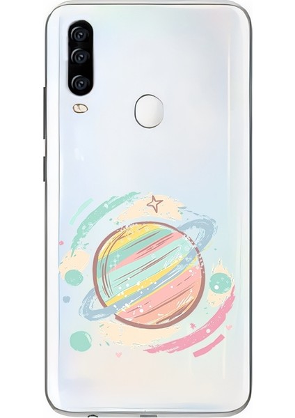 General Mobile Gm 20 Pro Uyumlu Renkli Gezegen Desenli Silikon Kılıf