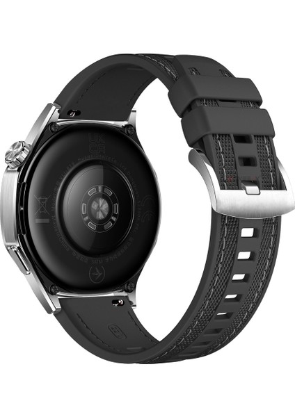 Huawei Watch Gt5 46MM ile Uyumlu Metal Tokalı Dikiş Detaylı Şık Dokuma Silikon Kordon fiyatları