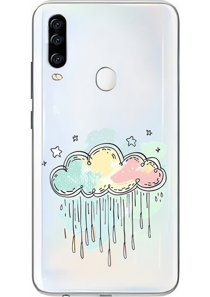 General Mobile Gm 20 Pro Uyumlu Yağmur Bulutu Desenli Silikon Kılıf