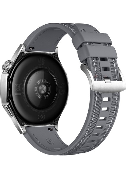 Huawei Watch Gt5 46MM ile Uyumlu Metal Tokalı Dikiş Detaylı Şık Dokuma Silikon Kordon fiyatları