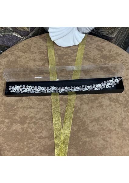 Inci Çiçekli ve Kristalli Gelin Saç Aksesuarı fiyatları