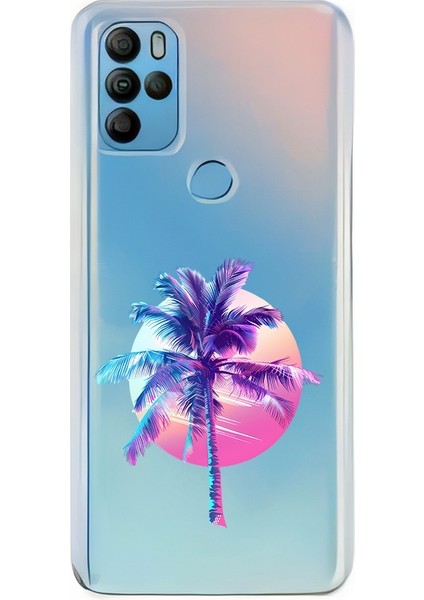 General Mobile Gm 21 Pro Uyumlu Palmiye Günbatımı Desenli Silikon Kılıf