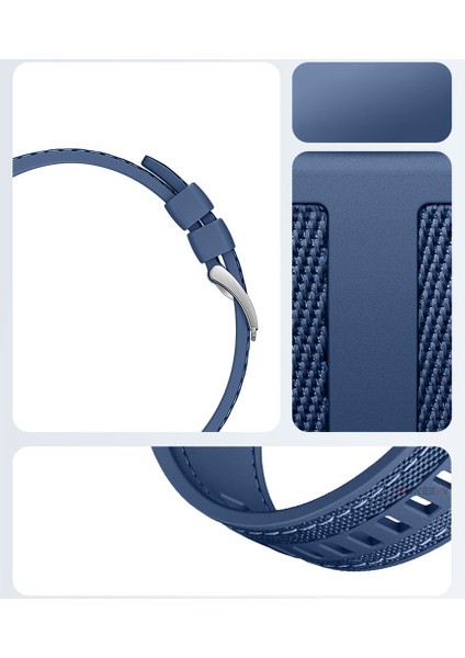 Huawei Watch Gt4 46MM ile Uyumlu Metal Tokalı Dikiş Detaylı Şık Dokuma Silikon Kordon indirimleri