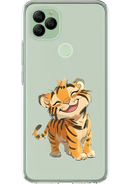 General Mobile GM22 Uyumlu Tatlı Kaplan Desenli Silikon Kılıf