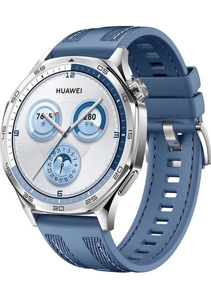 Huawei Watch Gt4 46MM ile Uyumlu Metal Tokalı Dikiş Detaylı Şık Dokuma Silikon Kordon
