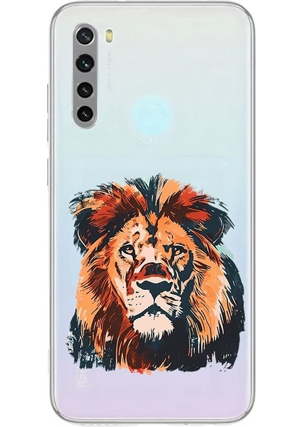 Xiaomi Redmi Note 8 Uyumlu Asil Aslan Gücü Desenli Silikon Kılıf