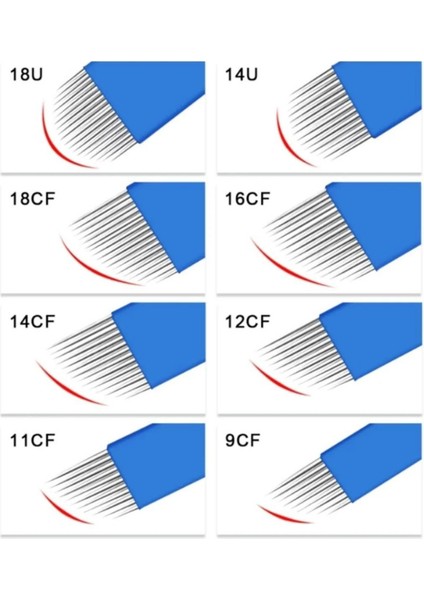 Microblading Uygulama Iğnesi 10 Adet / 0.18 14CF