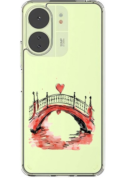 Xiaomi Redmi 13C Uyumlu Aşk Köprüsü Desenli Silikon Kılıf