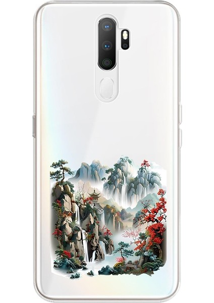Oppo A9 2020 Uyumlu Doğa Manzarası Desenli Silikon Kılıf