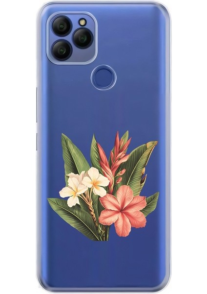 General Mobile Gm 21 Uyumlu Egzotik Çiçek Desenli Silikon Kılıf