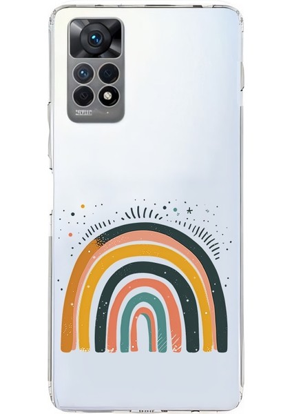 Xiaomi Redmi Note 12 Pro 4g Uyumlu Pastel Gökkuşağı Desenli Silikon Kılıf