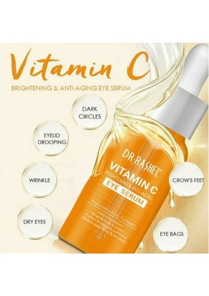 Dr.rashel C Vitamini Aydınlatıcı ve Yaşlanma Karşıtı Göz Serumu 30ML(VITAMIN C Eye Serum)