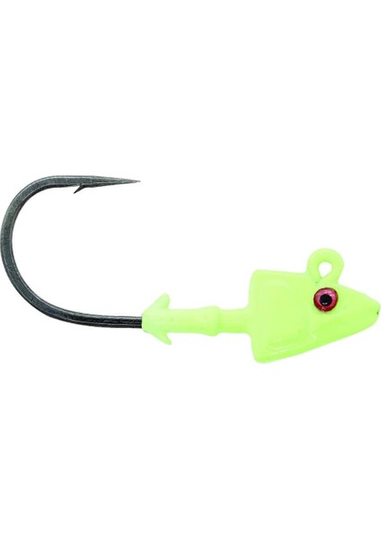 SD824 Shad Glow Green Iğne No: 5-0 21G Jighead 3 Adet
