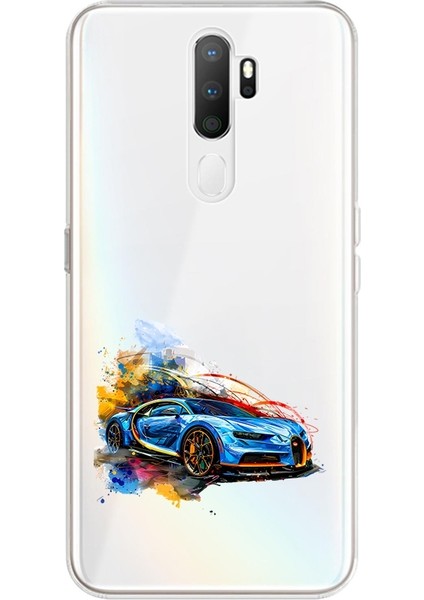 Oppo A9 2020 Uyumlu Spor Araba Desenli Silikon Kılıf