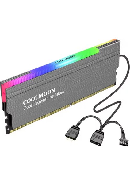 COOLMOON Ram Soğutucu Isı Emici Termal RGB'li DDR/DDR2/DDR3/DDR4/DDR5 Yüksek Performanslı