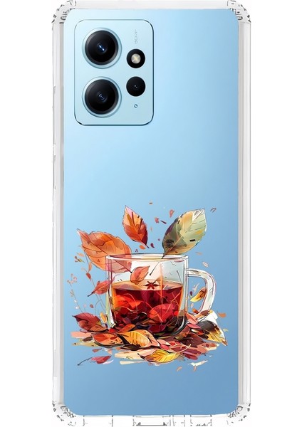 Xiaomi Redmi Note 12 4g Uyumlu Sonbahar Çayı Desenli Silikon Kılıf
