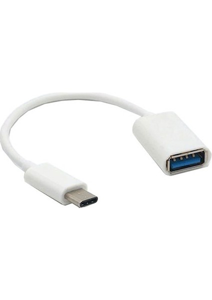 Type-C To USB 3.0 Otg Çevirici Kablo Beyaz