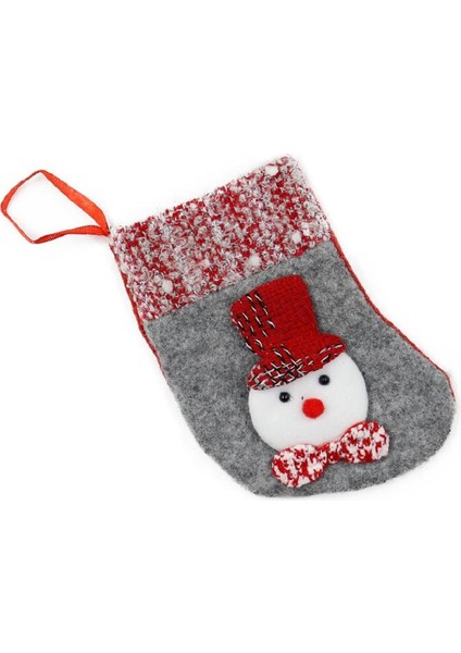 Yılbaşı Çam Ağacı Süsü Kardan Adam Çorap Özel Dekor Noel Süsü 15 cm