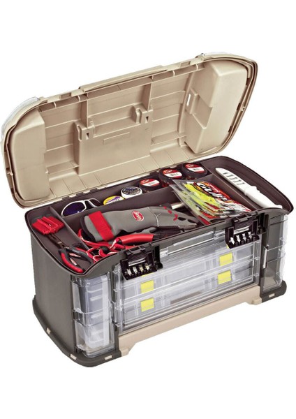 Guide Angled Tackle System Plastik Balıkçı Takım Kutusu 58,42CM x 31,12CM x 31,12CM
