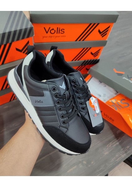 Erkek Siyah Sneaker & Spor Ayakkabı, Günlük Kullanım, Hafızalı Iç Taban Volis 23550 indirimleri