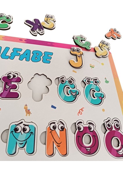 Alfabe Eğitici-Öğretici Oyuncak Yapboz Puzzle