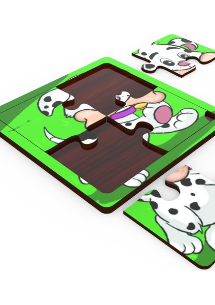 Minıq Toys Ahşap Afacan Kopek Mini Puzzle (4 Parca)