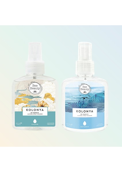 Okyanus Kolonya 100 ml - Kaşmir Kolonya 100 ml 2li Set