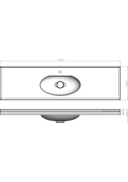 Fenna 500 x 1800 mm Etajerli Akrilik Banyo Lavabosu fırsatları