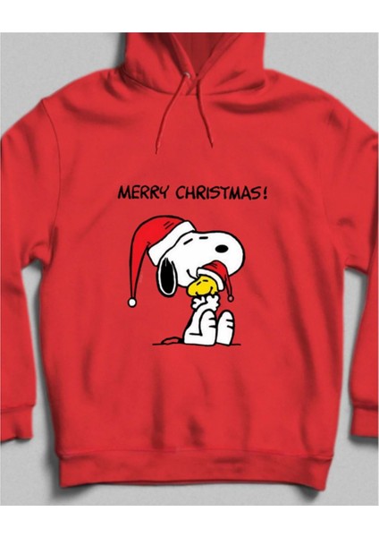 Snoopy Christmas Cozy Hoodie Gri modelleri