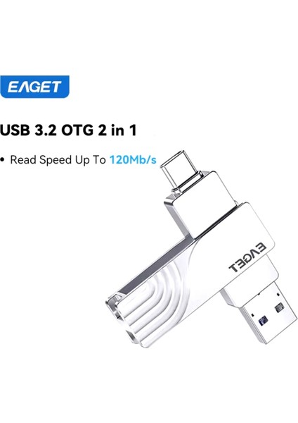 512Gb.Type-C ve Usb 3.2 Type-C Girişli Tüm Cihazlara İphone 15/16 Serisine Uygun Yüksek Hızlı Otg Flash Bellek Çift Giriş Metal Sağlam Orjinal