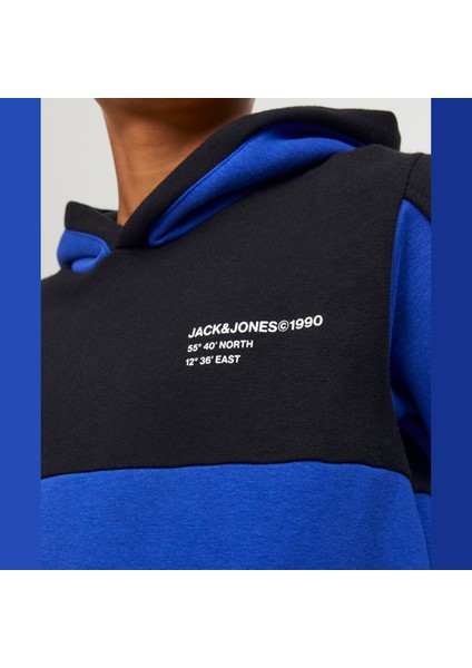 Jack & Jones Çocuk Logo Baskılı Kapüşonlu Sweatshirt - Force