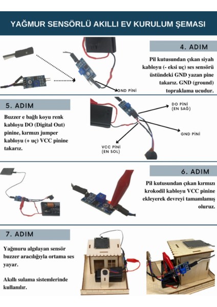 Tekno Trust Stem Yağmur Algılayan Akıllı Ev (Robotik,arduino,eğitici Set)