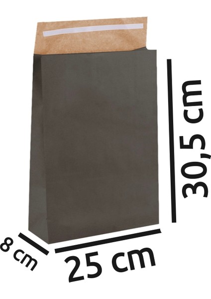 Siyah Renk Bantlı Hediye Paketi - Kağıt Hediye Poşeti - 25X30,5X8 cm - 2 Adet - HP055