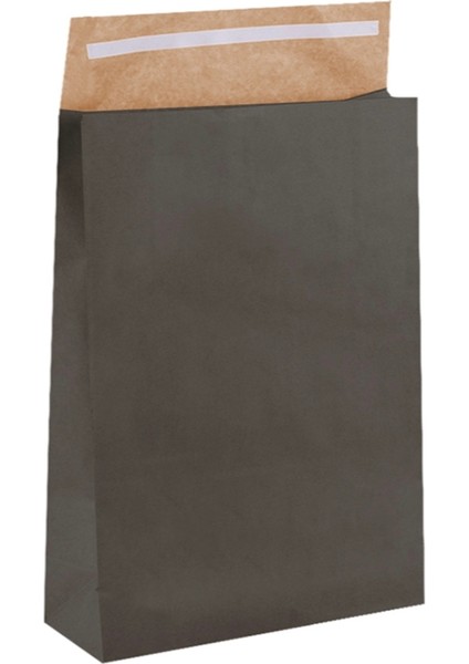 Siyah Renk Bantlı Hediye Paketi - Kağıt Hediye Poşeti - 25X30,5X8 cm - 2 Adet - HP055