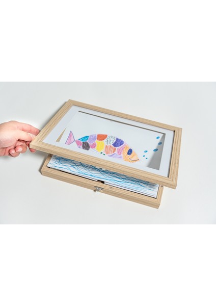 Açılır Kapaklı Çocuk Resim ve Aktivite Sergileme Çerçevesi modelleri