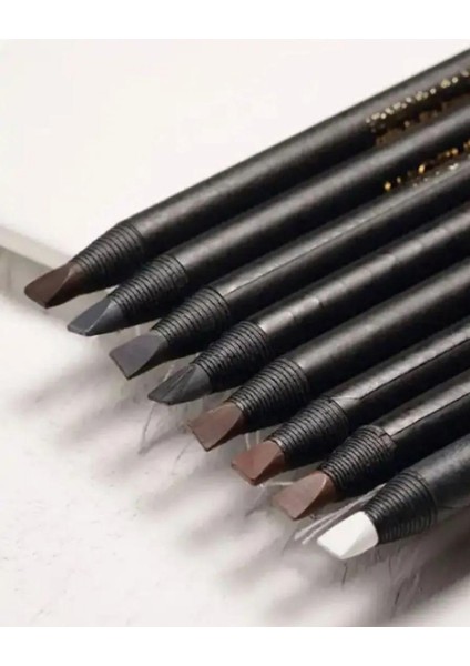 1 Adet Profesyonel Su Geçirmez Kaş Kalemi İşaretleme Makyaj Microblading - Siyah